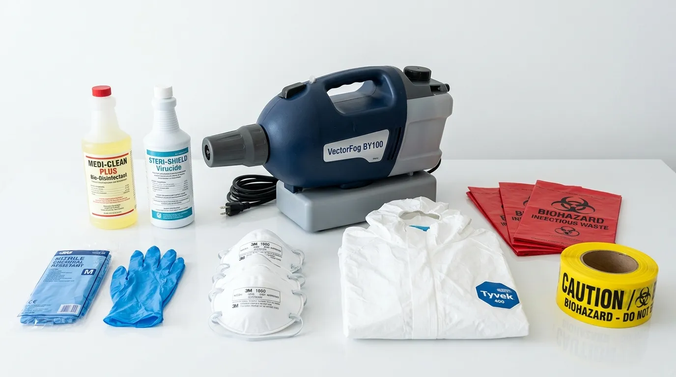 Professional biohazard remediation crew working in Hopkinsville